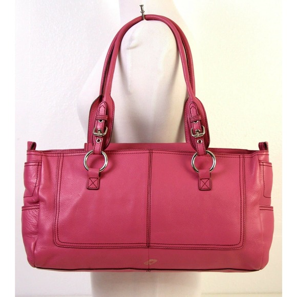 Hype Bags Large Hype Rose Pink Genuine Leather Tote Shoulder Bag